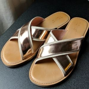 Tom's Viv slide sandals rose gold W7